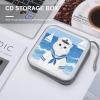 VstaDank Cute Clothes Cat CD Case Portable Zipper CD Case 40 Capacity Hard Plastic DVD Cases Holder Large Storage Disc Wallet Bag for Car Home Travel DVD Collection Bag view 4