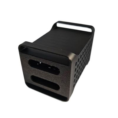 3D-Printed Matte Black Solid State Drive Stand for Samsung T9 SSD Holder BracketSecure Storage Case with Slide-Out Cover, Cooling Vents & Type-C Cable Slot (Two Slots)