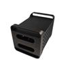 3D-Printed Matte Black Solid State Drive Stand for Samsung T9 SSD Holder BracketSecure Storage Case with Slide-Out Cover, Cooling Vents & Type-C Cable Slot (Two Slots) view 1