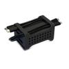 3D-Printed Matte Black Solid State Drive Stand for Samsung T9 SSD Holder BracketSecure Storage Case with Slide-Out Cover, Cooling Vents & Type-C Cable Slot (Two Slots) view 3