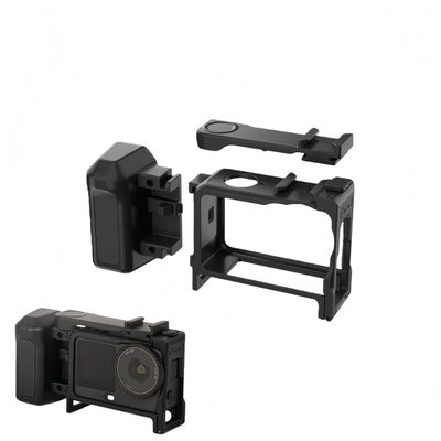 2in1 Detachable Handle Cage Kit Compatible with DJI Action 6 Lightweight 57g, Removable Grip for Street Shooting and Mounting, Ideal for Outdoor Vlogging