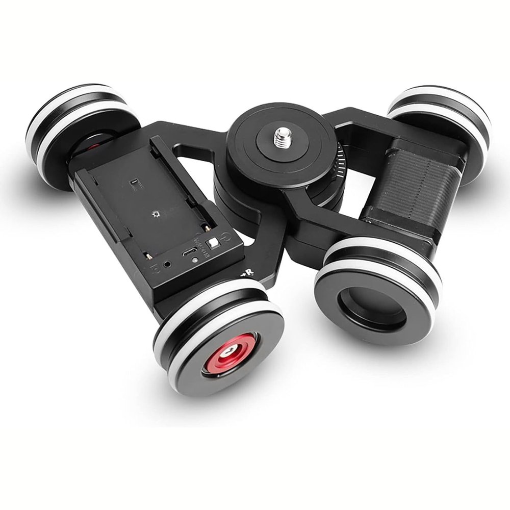 Dolly Camera Slider, 4-Wheels Professional Camera Slider Dolly, Electric Smart Photography Track with APP Control Support, Max Load 11lb/5kg and Ultra Silent, for Cameras Camcorders