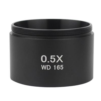 Astronomical Telescope Accessories WD165 0.5X 0.7X 1.5X 2.0X Auxiliary Objective Lens Thread 48mm Barlow Lens for Stereo Microscope (0.5X)