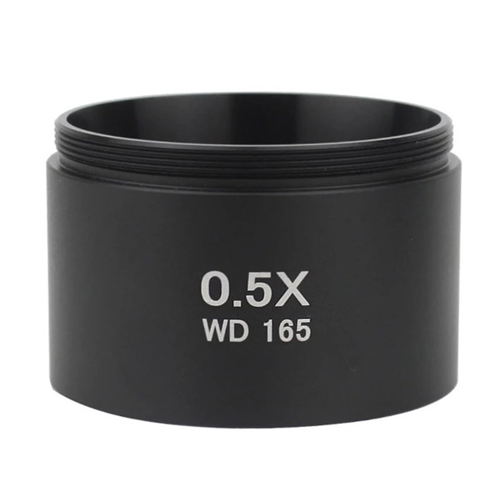 Astronomical Telescope Accessories WD165 0.5X 0.7X 1.5X 2.0X Auxiliary Objective Lens Thread 48mm Barlow Lens for Stereo Microscope (0.5X)