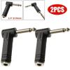 UCCKEYI 2X 90 1/4" (6.35mm) TS Mono Male-to-Female Right-Angle Adapter Professional Audio Interconnect, EMI-Shielded, Compact Form Factor view 2