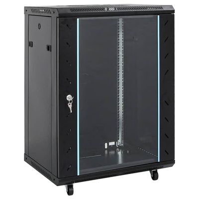 15U Network Cabinet 19" IP20 Black 23.6" x 17.7" x 33.9" (Black,60 x 45 x 86 cm)