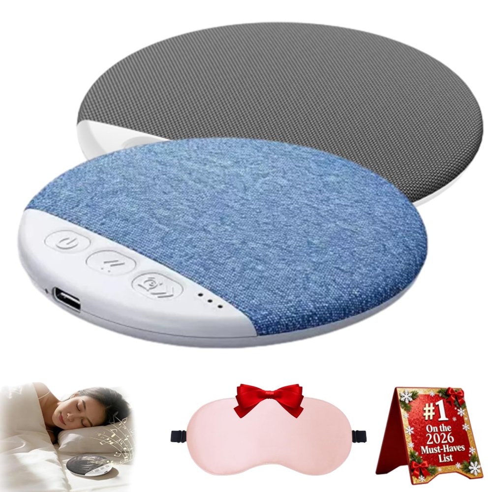GCLZT Sleep Speaker Under Pillow, Bone Conduction Pillow Speaker, Ultra-Thin Bluetooth Pillows Speakers with White Noise Sound, Volume Control & Auto-Off Timer