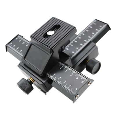 Compatible for Close-up Shooting 4-Way Macro Focusing Rail Slider Aluminum Alloy Plastic Guider