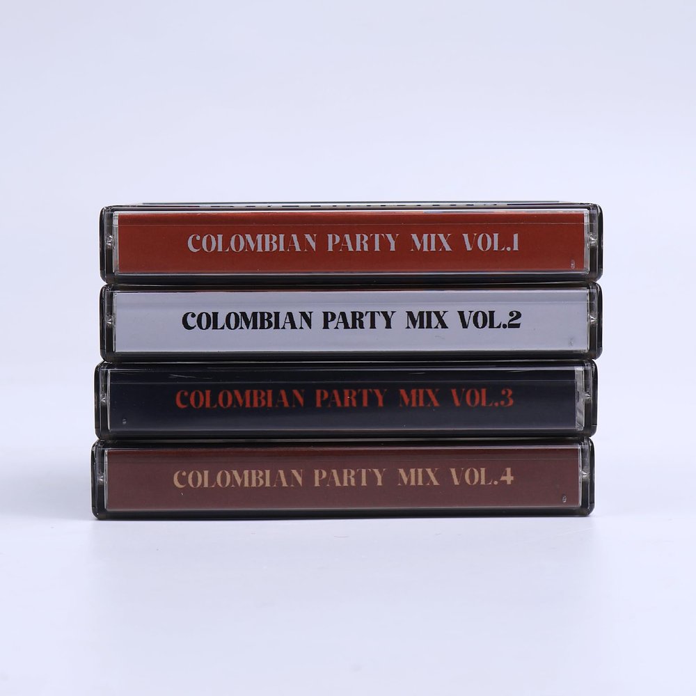 Colombian Party Vibes Cassette Tape | Fan-Made Latin Dance Music | Retro Vintage Audio (Lot of 4)