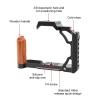 Compatible for Nikon ZFC Metal Camera Cage Wood Handle Cold Shoe 1/4 3/8 Arri Positioning Hole Stabilizer Rig view 3