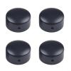 Stainless Steel Handrail End Cap for Round Stair Treads  Rust-Resistant Round Handrail Cover Fitting, Fits 45mm and 50mm Diameter Rails, 4-Pack, Black(45mm) view 2