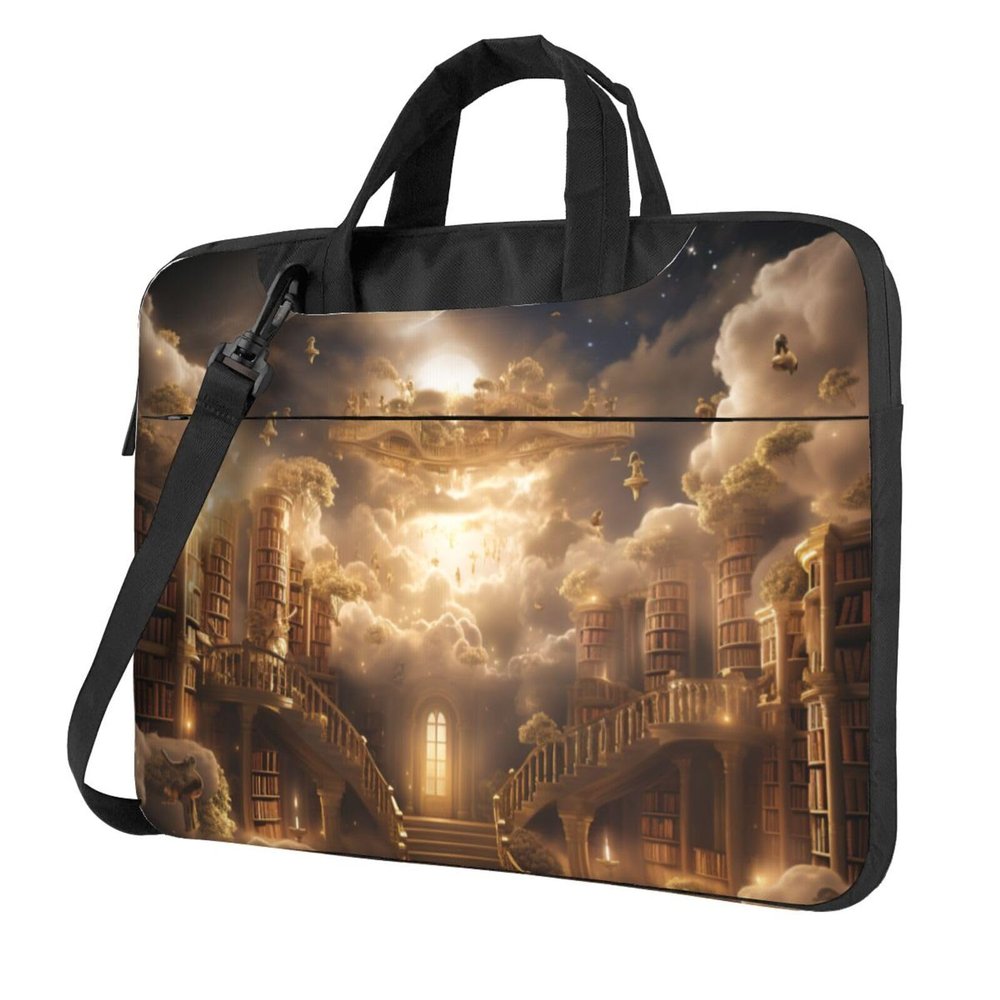 13/14/15.6" Laptop Shoulder Bag with Accessory Pocket, Black, 13 inch