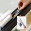 Detachable Cleaning Brush  Plastic Groove Brush for Narrow Cleaning, Track & Door Frame Cleaning, Hard-to-Reach Corner Brush with Ergonomic Handle, 14 x 2 x 10(White) view 3