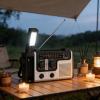 Sanpyl Emergency Radio, 1200mAh Solar Hand Crank Weather Radio with AM FM SW, Flashlight, for Outdoor Camping view 2
