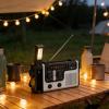Sanpyl Emergency Radio, 1200mAh Solar Hand Crank Weather Radio with AM FM SW, Flashlight, for Outdoor Camping view 3