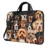 nqwawe Ultra Slim Lightweight Dogs Pattern Print Laptop Shoulder Bag With Handle Adjustable Strap For Men Women Office Travel view 1