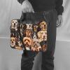 nqwawe Ultra Slim Lightweight Dogs Pattern Print Laptop Shoulder Bag With Handle Adjustable Strap For Men Women Office Travel view 2