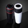 High Definition Waterproof Monocular Telescope 12x, Shockproof Prism for Bird Watching, Camping, and Wildlife Travel - Compatible with Smartphones (White/Blue & White/Black) view 3