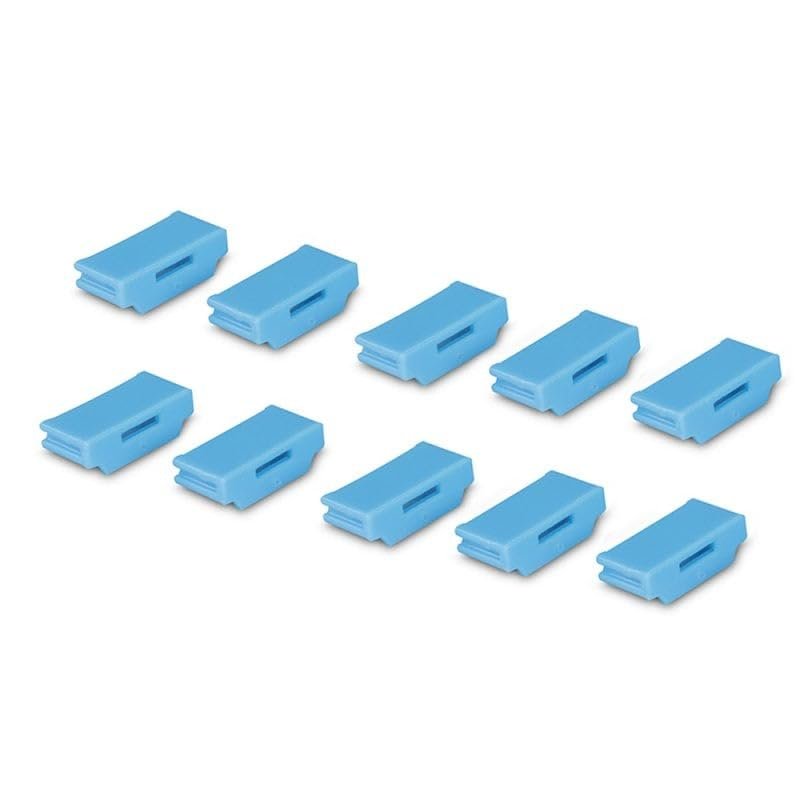 Lindy UK HDMI Port Blockers Without Key, Pack of 10, Blue