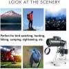 40x60 High Powered Monocular for Adults - Wide Angle Telescope for Bird Watching, Stargazing, and Mobile Phone Photography with Night Vision view 3