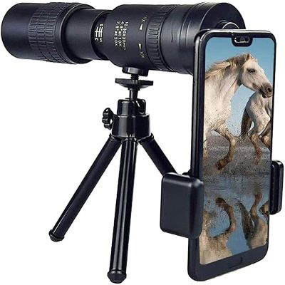 4K Telephoto Zoom Monocular Telescope 10-300x40mm  Perfect for Concerts, Sports Events, and Bird Watching  Ideal for Travel
