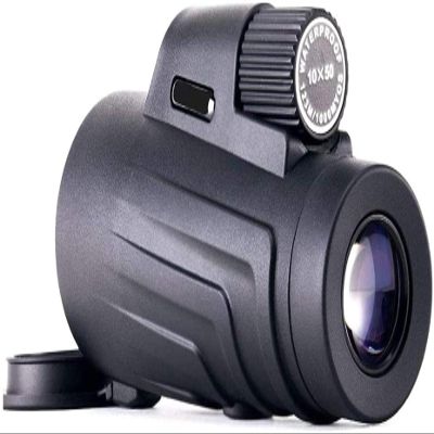 10x50 Waterproof Monocular Telescope with BAK4 Prism Lens, Compact Design with Backpack for Bird Watching, Concerts, and Sports Events