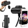 4K High Power 10-300x 40mm Telescope Monocular for Smartphones - Adult Binoculars with Phone Holder & Tripod for Bird Watching view 1
