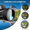 12x42 High Definition Waterproof Monocular Telescope - BAK4 Prism FMC HD for Bird Watching, Camping, and Wildlife Viewing with Smartphone Holder and Tripod view 4