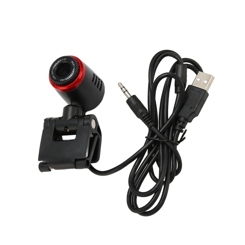 ChiweiJ USB 2.0 HD Webcam with Microphone, 360 Degree Rotating Web Camera for Desktop and Laptop, Plug - and - Play for Skype MSN Yahoo Video Calls