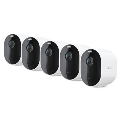 Arlo Pro 5S Spotlight Security Camera 2K HDR Outdoor Wireless with Spotlight, Dual-Band Wi-Fi, 2-Way Audio and Color Night Vision, 5 Pack (Renewed)
