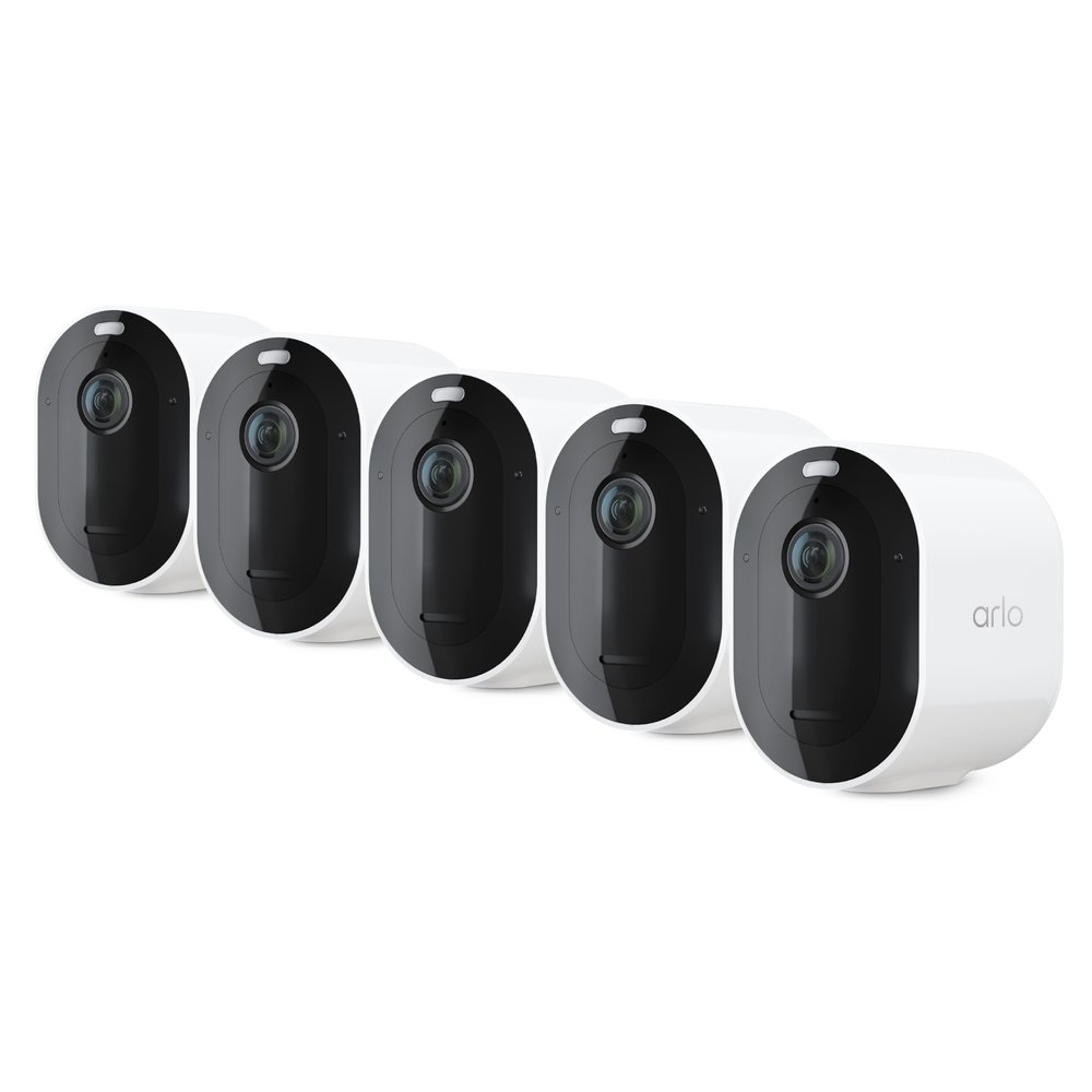 Arlo Pro 5S Spotlight Security Camera 2K HDR Outdoor Wireless with Spotlight, Dual-Band Wi-Fi, 2-Way Audio and Color Night Vision, 5 Pack (Renewed)