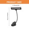 Abaodam USB Rechargeable LED Music Stand Clip Light, Adjustable Foldable Piano and Guitar Sheet Music Lamp, Small Clip Table Lamp for Reading and Bedroom Lighting view 2