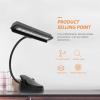 Abaodam USB Rechargeable LED Music Stand Clip Light, Adjustable Foldable Piano and Guitar Sheet Music Lamp, Small Clip Table Lamp for Reading and Bedroom Lighting view 4