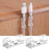 Adhesive Wire Clips | Fixer Organizer Holder,Clear Concealed Wiring Holder Stand | Multipurpose Fixer Organizer Wire Management System for Home Kitchen Wall Desk Bedside Dorm Nightstand view 3