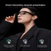 Smart Glasses with AR Display, Invisible Teleprompter & AI Real-Time Translation in 15 Languages, Bluetooth AI Smartglasses for Speech, Travel, Business Meetings, Smart Sunglasses for Men Women view 2