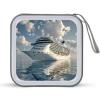 FodPand Cruise Ship CD Case 40 Capacity DVD Case Hard Plastic Disc Booklet VCD Storage Box Portable Zipper DVD Holder Large Media Binder for Car Home Office Travel view 1