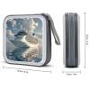 FodPand Cruise Ship CD Case 40 Capacity DVD Case Hard Plastic Disc Booklet VCD Storage Box Portable Zipper DVD Holder Large Media Binder for Car Home Office Travel view 2
