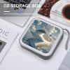 FodPand Cruise Ship CD Case 40 Capacity DVD Case Hard Plastic Disc Booklet VCD Storage Box Portable Zipper DVD Holder Large Media Binder for Car Home Office Travel view 4