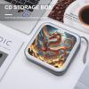 FodPand Fire Chinese Dragon CD Case 40 Capacity DVD Case Hard Plastic Disc Booklet VCD Storage Box Portable Zipper DVD Holder Large Media Binder for Car Home Office Travel view 4