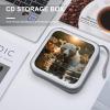FodPand Bear Crossing The River CD Case 40 Capacity DVD Case Hard Plastic Disc Booklet VCD Storage Box Portable Zipper DVD Holder Large Media Binder for Car Home Office Travel view 4