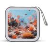 FodPand Coral Reef CD Case 40 Capacity DVD Case Hard Plastic Disc Booklet VCD Storage Box Portable Zipper DVD Holder Large Media Binder for Car Home Office Travel view 1