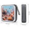 FodPand Coral Reef CD Case 40 Capacity DVD Case Hard Plastic Disc Booklet VCD Storage Box Portable Zipper DVD Holder Large Media Binder for Car Home Office Travel view 2