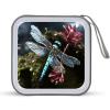 FodPand Blue Dragonfly CD Case 40 Capacity DVD Case Hard Plastic Disc Booklet VCD Storage Box Portable Zipper DVD Holder Large Media Binder for Car Home Office Travel view 1