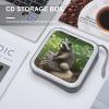 FodPand Raccoon Statue CD Case 40 Capacity DVD Case Hard Plastic Disc Booklet VCD Storage Box Portable Zipper DVD Holder Large Media Binder for Car Home Office Travel view 4