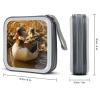 FodPand Domestic Duck CD Case 40 Capacity DVD Case Hard Plastic Disc Booklet VCD Storage Box Portable Zipper DVD Holder Large Media Binder for Car Home Office Travel view 2