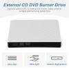 balacoo External DVD Writer USB 3.0 Portable CD DVD ROM Burner Drive for Laptop Desktop, White USB Optical Drive Compatible with Windows and Systems view 4