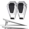Toddmomy 2 Pcs Portable Foldable Laptop Cooling Stand Metal Computer Holder Ergonomic Notebook Riser for Office and Travel Silver Black view 1