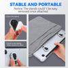 Toddmomy 2 Pcs Portable Foldable Laptop Cooling Stand Metal Computer Holder Ergonomic Notebook Riser for Office and Travel Silver Black view 3