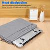 Toddmomy 2 Pcs Portable Foldable Laptop Cooling Stand Metal Computer Holder Ergonomic Notebook Riser for Office and Travel Silver Black view 4