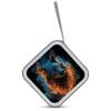 FodPand Wolf Head in Blue Flames CD Case 40 Capacity DVD Case Hard Plastic Disc Booklet VCD Storage Box Portable Zipper DVD Holder Large Media Binder for Car Home Office Travel view 3